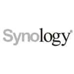 Logo Synology illustrant les solutions de stockage et NAS utilisées par SBIS Informatique